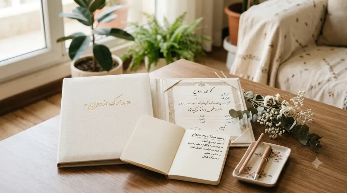 تصویر مفهومی راهنمای دریافت وام ازدواج و آمادهسازی مدارک درخواست